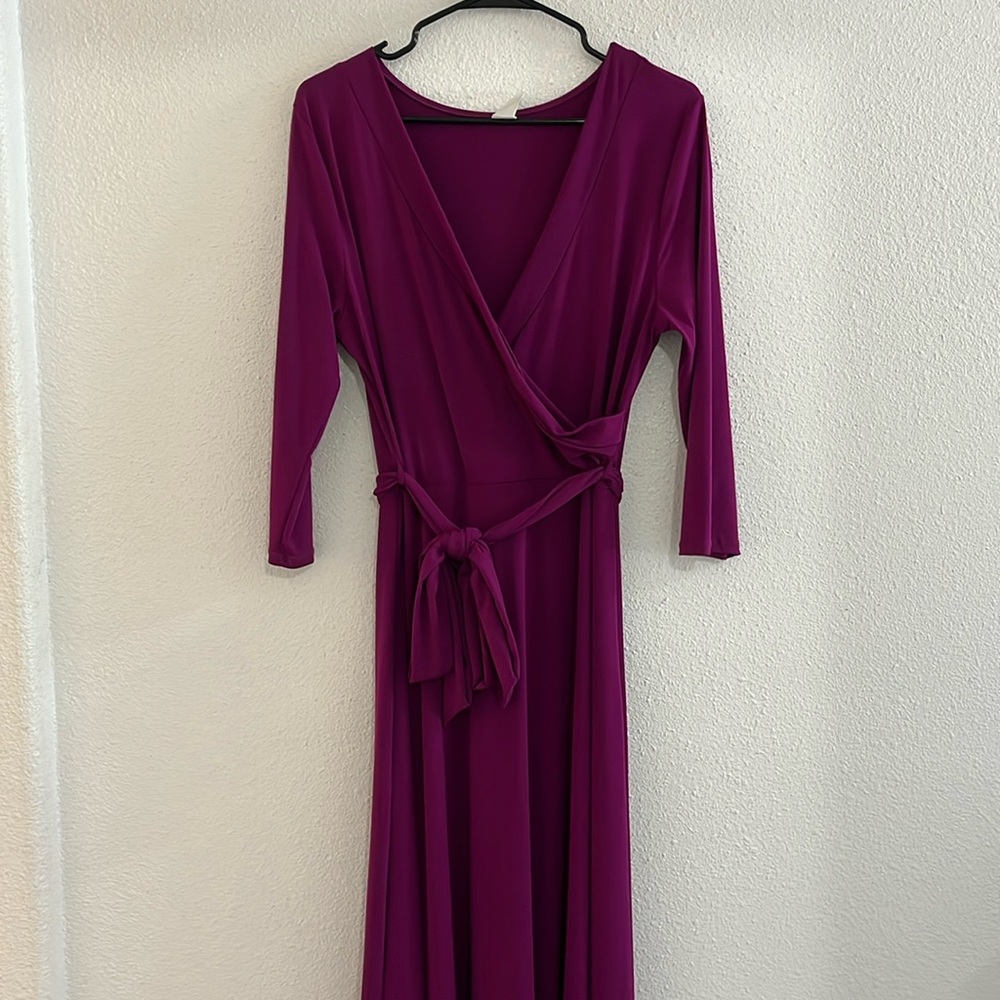 Janette Fuschia Magenta Full Length Dress